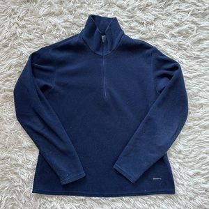 Patagonia Women’s Capilene 1/4 Zip Pullover Long Sleeve Sweater Navy Blue Small